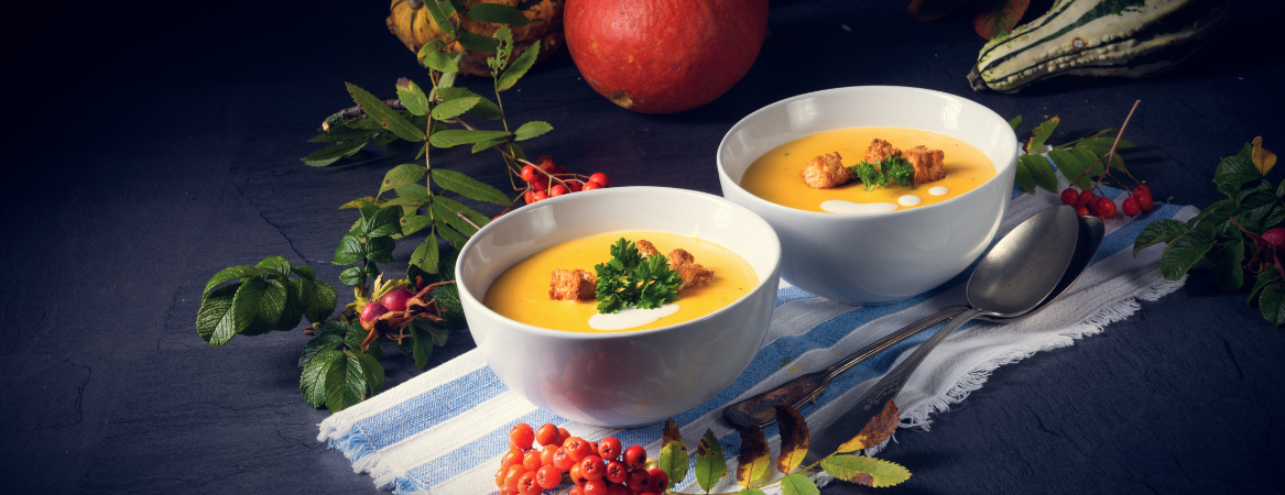 Spiced Pumpkin Soup with Coconut Milk